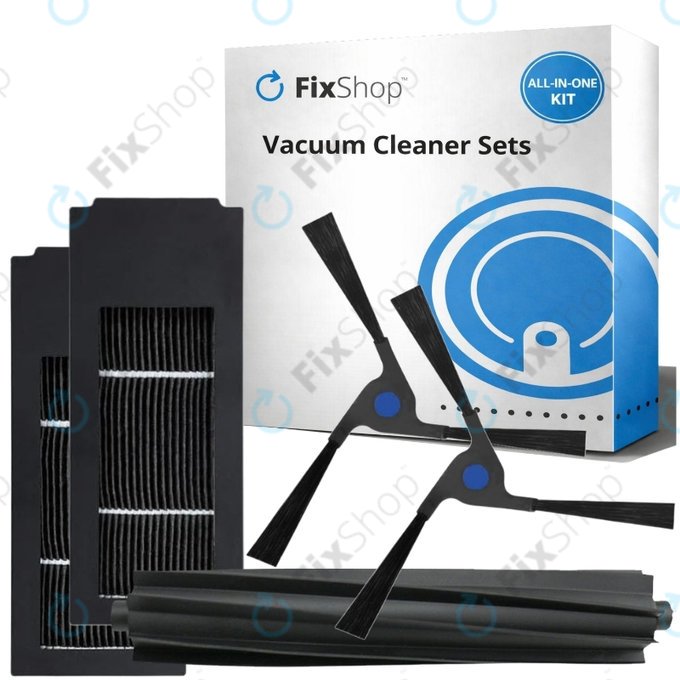 Σετ ανταλλακτικών για Ecovacs Deebot X2 Omni (1x Κύρια βούρτσα, 2x Φίλτρο, 2x Πλαϊνή Βούρτσα)