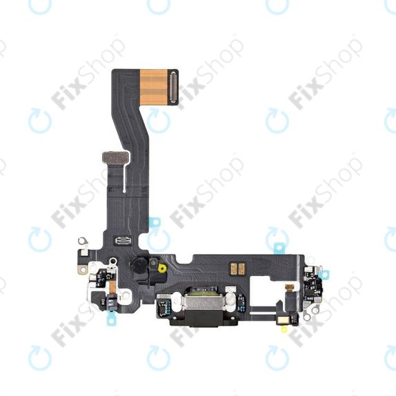 Επαφές Φόρτισης + Καλώδιο Flex για iPhone 12 | 12 Pro | Μαύρο | Black
