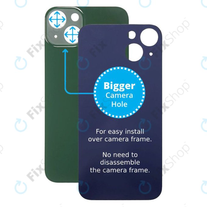Πίσω Γυαλί με Μεγάλη Τρύπα Κάμερας για iPhone 13 | Πράσινο | Green