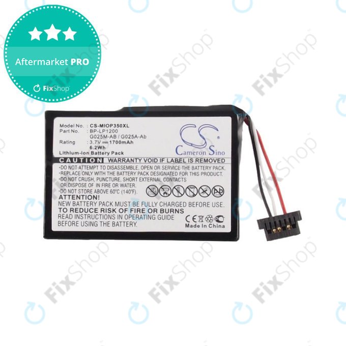 Μπαταρία για Mitac Mio P350, 1700mAh, Li-Ion, 3.7V, BL-LP1230, HQ