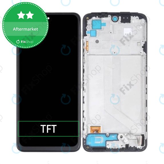 Συγκρότημα οθόνης για Xiaomi Redmi Note 10, Μαύρο, Black, Aftermarket