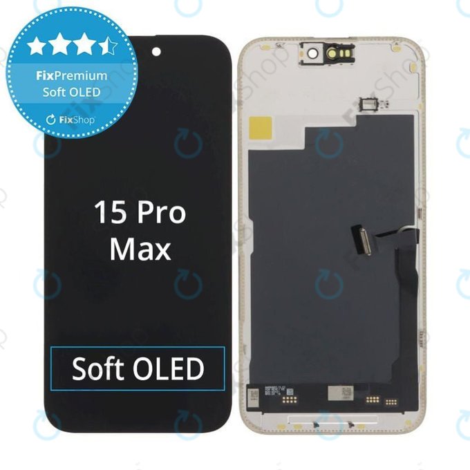 Οθόνη Soft OLED για iPhone 15 Pro Max - Τζάμι αφής + Πλαίσιο, DIAGNOSTIC