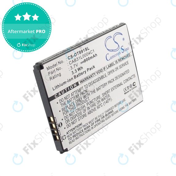 Μπαταρία για Alcatel One Touch, OT, TCL A, Vodafone, 900mAh, Li-ion, 3.7V, CAB31L0004C1, HQ