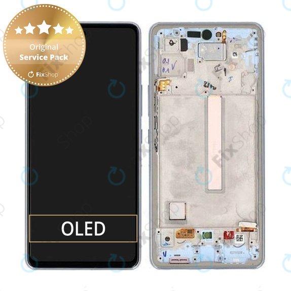Συγκρότημα οθόνης για Samsung A53 5G, A536B, GH82-28024C, GH82-28025C, Awesome Blue, Service Pack