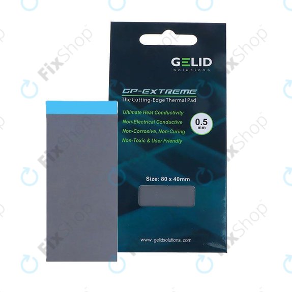 Θερμοαγώγιμο pad GELID GP-Extreme, 12 W/mK, 80 × 40 × 0.5mm