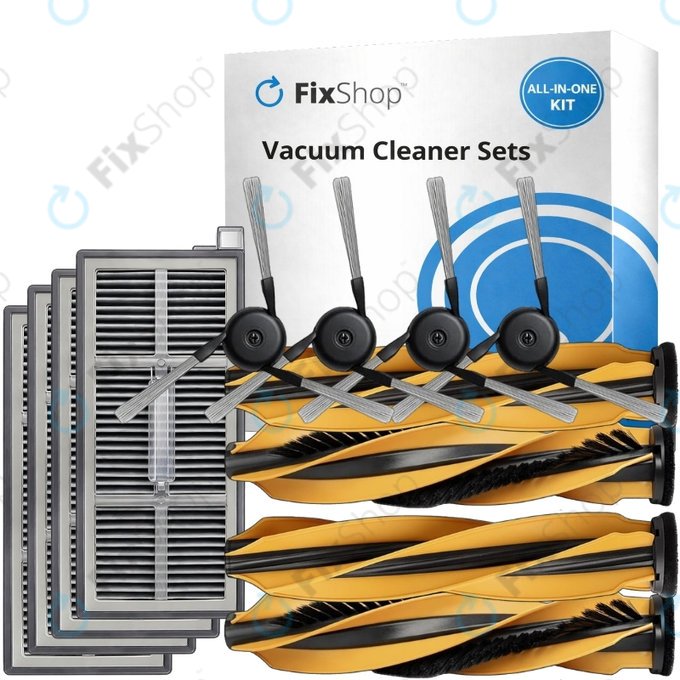 Σετ ανταλλακτικών για Mova Z60 Ultra Roller (2 ζεύγη κύριων βουρτσών, 4x Φίλτρο, 4x Πλαϊνή Βούρτσα)