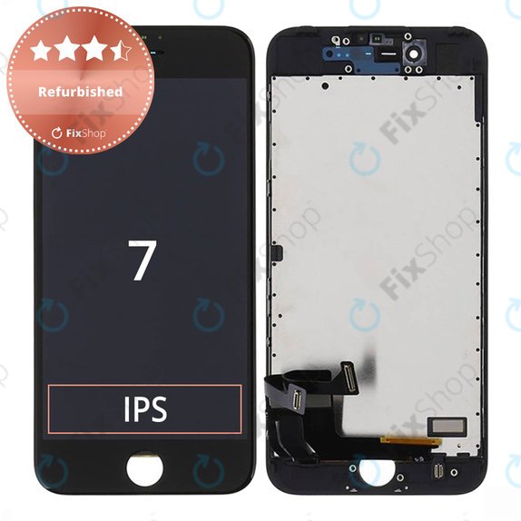 Οθόνη για iPhone 7, Black, Αφής με πλαίσιο, Refurbished