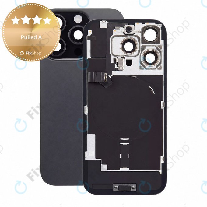 Γυαλί πίσω περιβλήματος για iPhone 16 Pro, Black Titanium, Pulled A