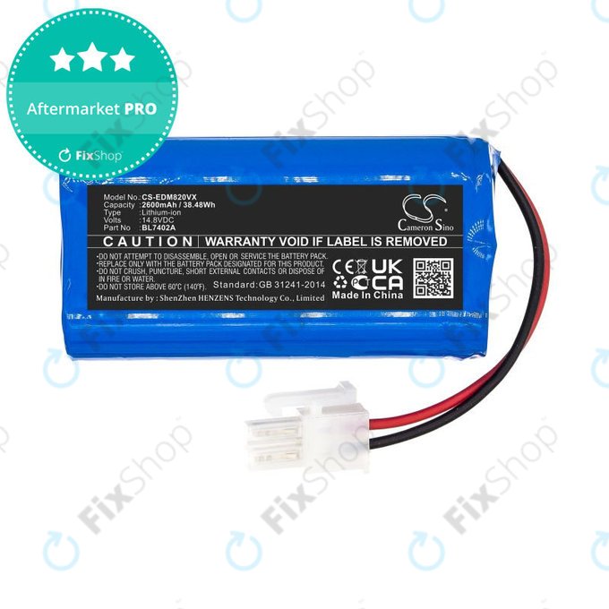 Μπαταρία για Ecovacs Deebot M82, Tesla RoboStar T50, T60, T80 Pro, 2600mAh, Li-Ion, 14.8V, BL7402A, HQ