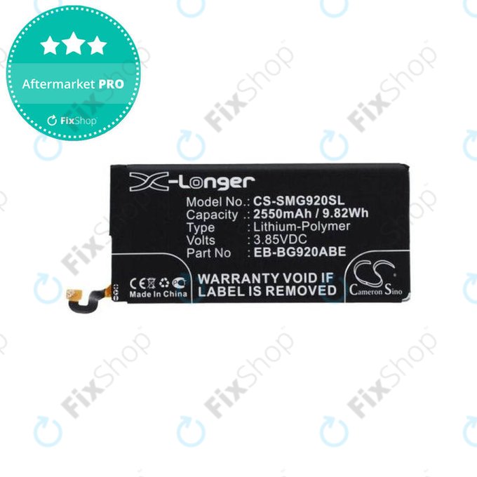 Μπαταρία για Samsung S6 G920F, EB-BG920ABE, 2500mAh, HQ