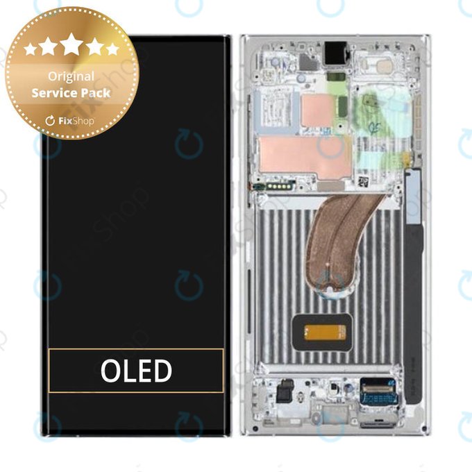 Συγκρότημα οθόνης για Samsung S23 Ultra, S918B, Lime, Sky Blue