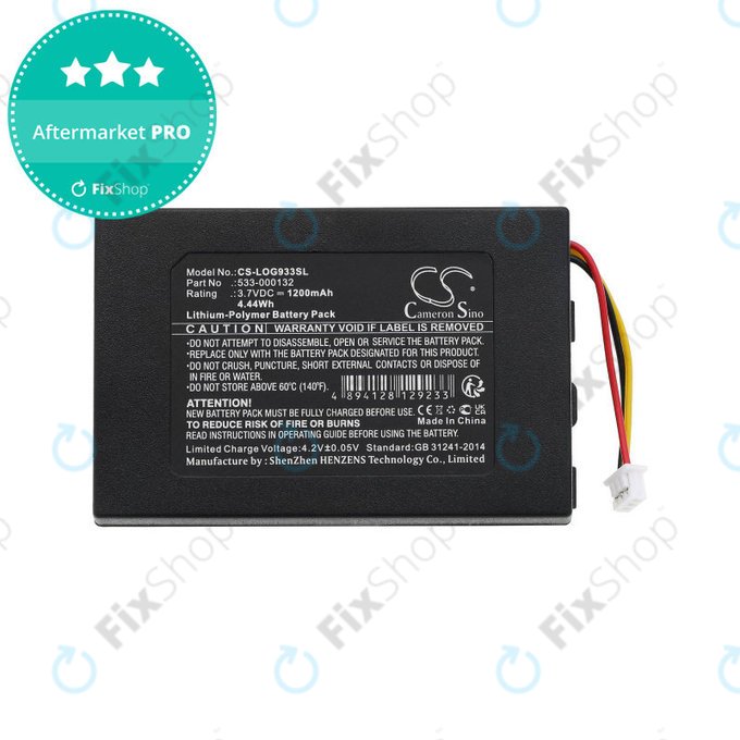 Μπαταρία για Logitech G533, G933, 1200mAh, Li-Pol, 3.7V, 533-000132, HQ