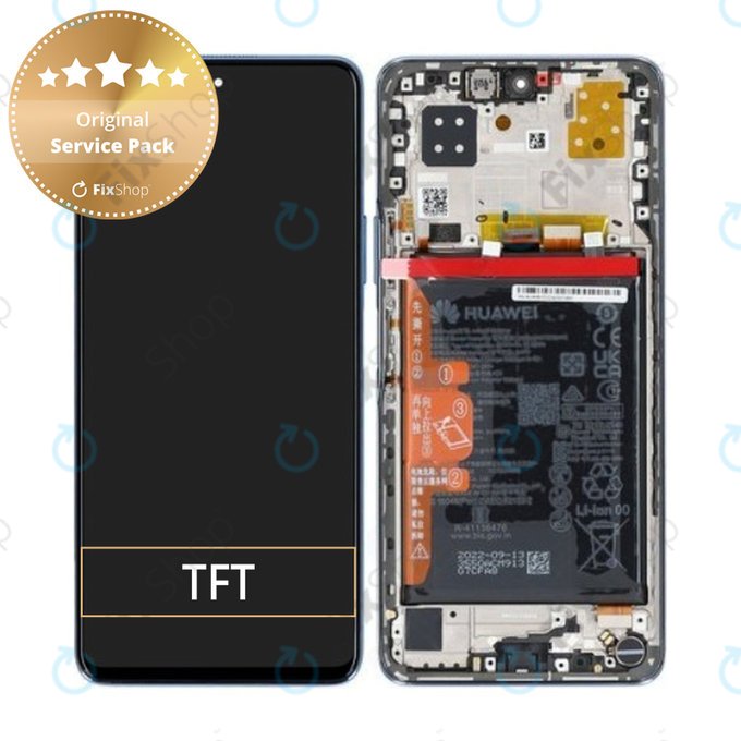 LCD Display Assembly με Battery για για Huawei Nova 9 SE | JLN-LX1 | JLN-LX3 | 02354UWB | Crystal Blue | Service Pack