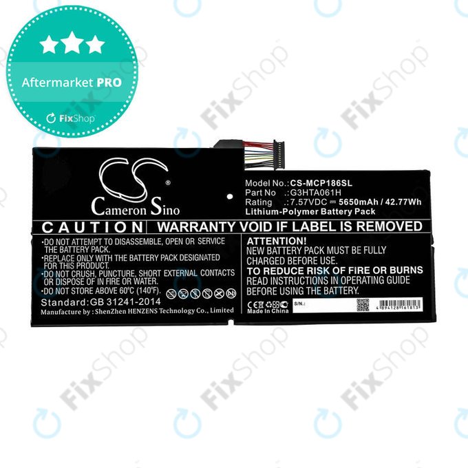 Μπαταρία για Microsoft Surface Pro 7, G3HTA061H, 5650mAh, HQ