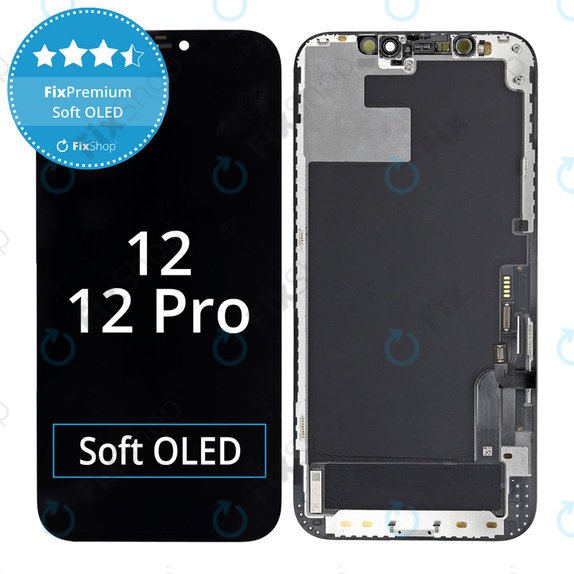Οθόνη Soft OLED για iPhone 12, 12 Pro, Αφής με πλαίσιο, FixPremium