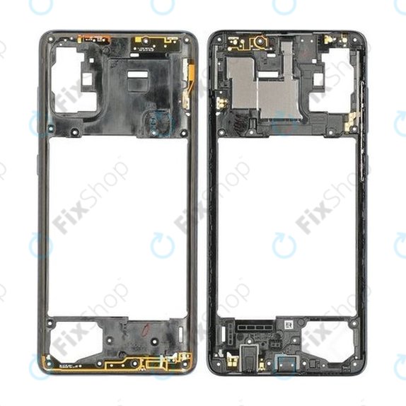 Μεσαίο Πλαίσιο για Samsung A71 A715F | Prism Crush Black | GH98-44756A | Genuine Service Pack