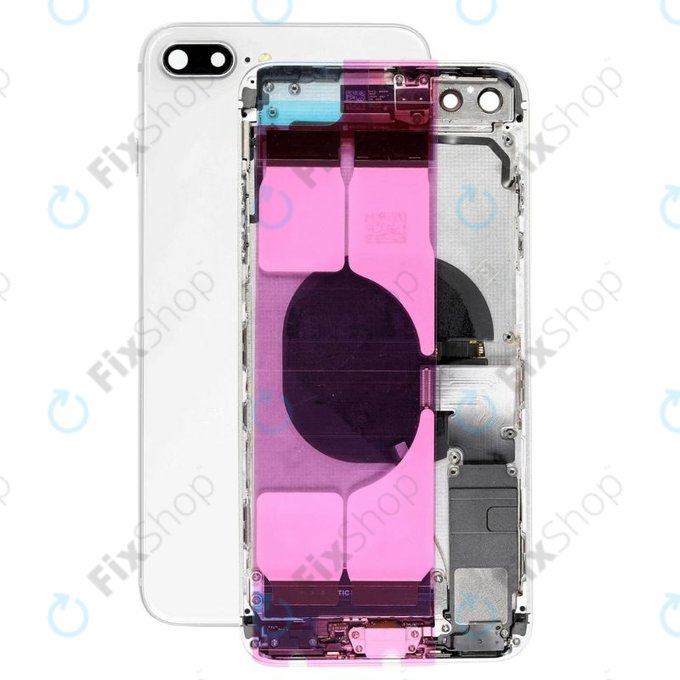 Πίσω Κάλυμμα με Μικρά Ανταλλακτικά για iPhone 8 Plus | Ασημί | Silver