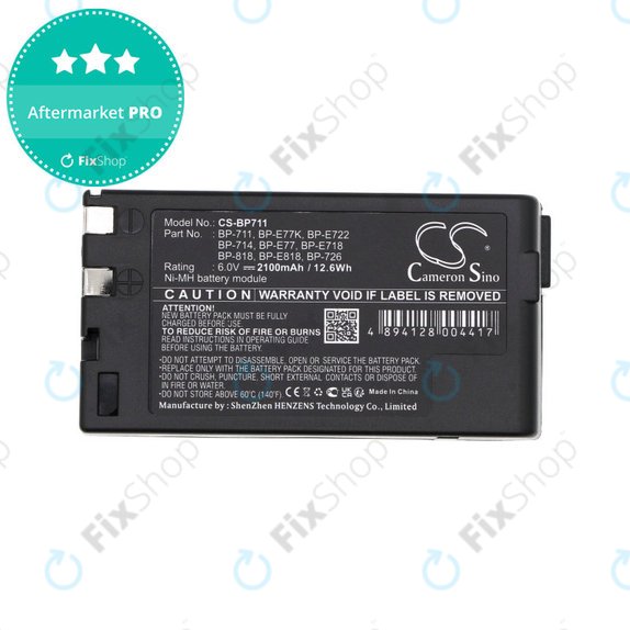 Μπαταρία για Canon E06, Canon E07, 2100mAh, Ni-MH, 6V, BP-711, HQ
