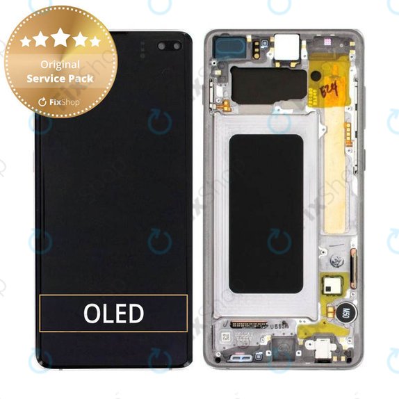 Συγκρότημα οθόνης για Samsung S10 Plus, G975F, GH82-18849A, GH82-18857A, GH82-18834A, Prism Black, Service Pack