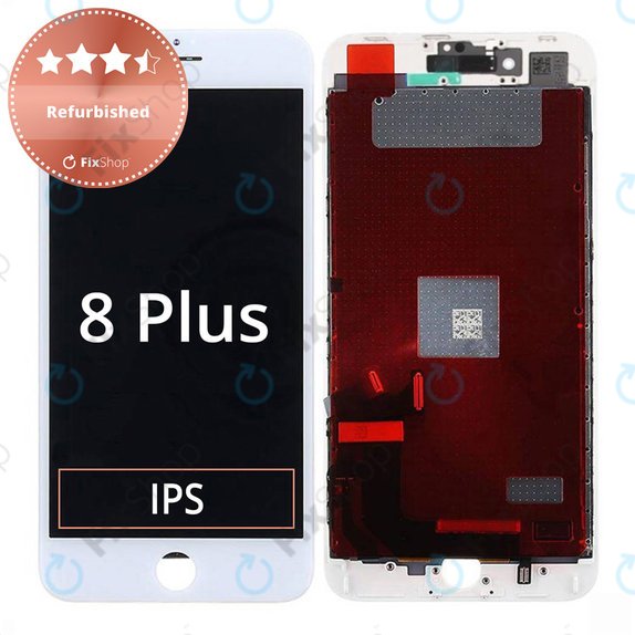 Οθόνη για iPhone 8 Plus, White, Αφής με πλαίσιο, Refurbished