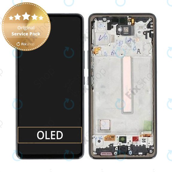 Συγκρότημα οθόνης για Samsung A53 5G, A536B, GH82-28024A, GH82-28025A, Awesome Black, Service Pack