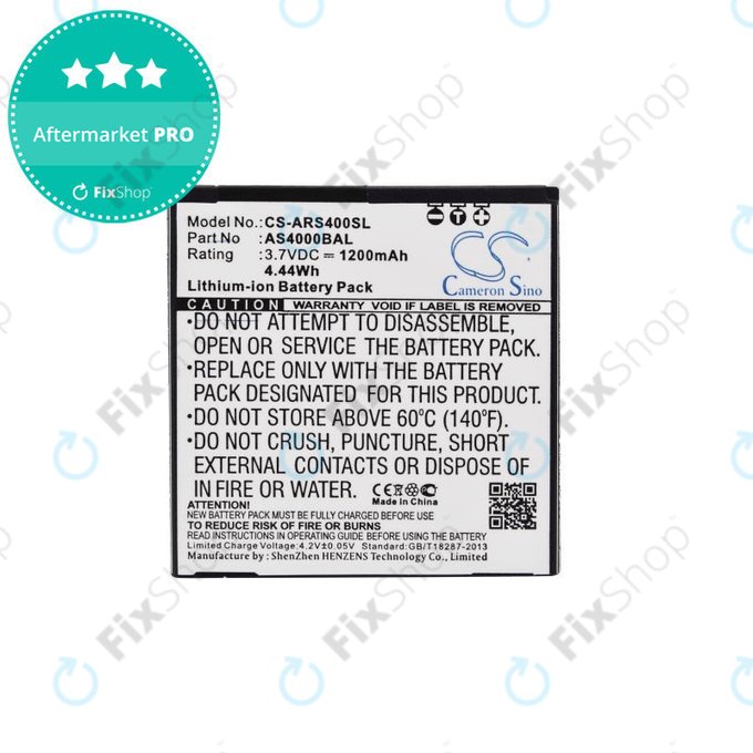 Μπαταρία για Aligator S4000 Duo, 1200mAh, Li-Ion, 3.7V, AS4000BAL, HQ