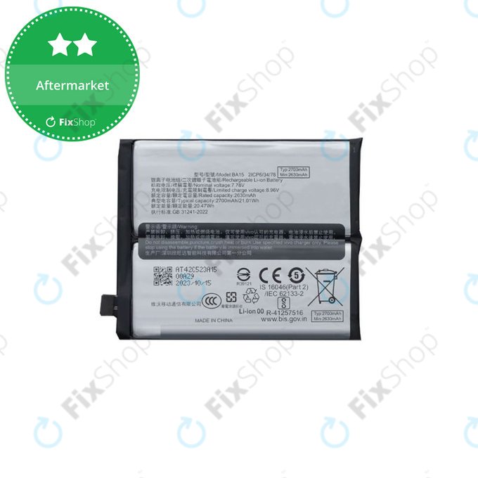 Μπαταρία για Vivo X100 Pro, BA15, 5400mAh, FixPremium