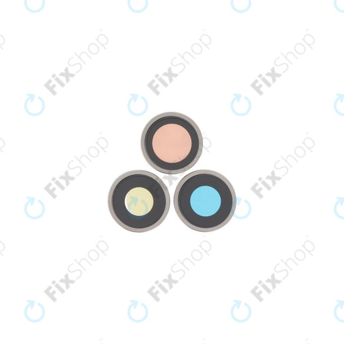 Φακός Πίσω Κάμερας με Πλαίσιο για iPhone 16 Pro, 16 Pro Max, Natural Titanium, 3τμχ