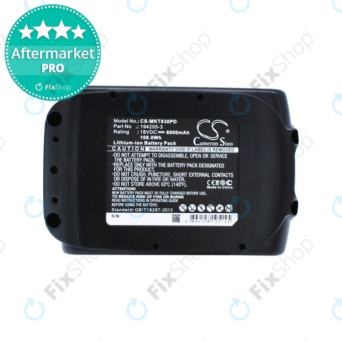 Battery για Makita B | C | D | F | G | H | J | L | M | P | S | T | U | V | X-series | BL18xx | Li-Ion | 6000mAh | HQ