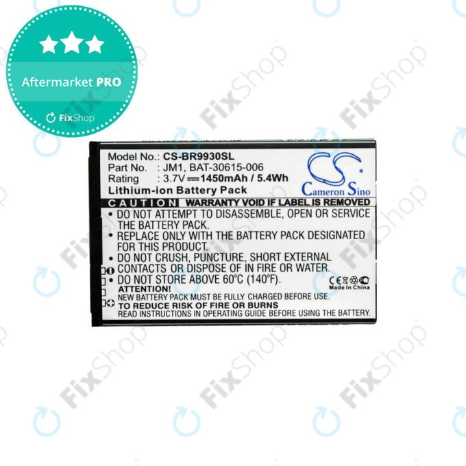 Μπαταρία για Blackberry Bold 9790, Bold Touch 9900, BAT-30615-006, 1450mAh, HQ