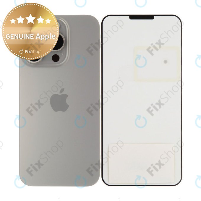 Πίσω Κάλυμμα Γυαλί για iPhone 15 Pro | Natural Titanium | 661-35702 | Genuine Apple