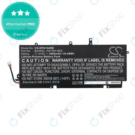 Μπαταρία για HP Elitebook 1040 G3, 3900mAh, Li-Pol, 11.4V, BG06XL, HQ