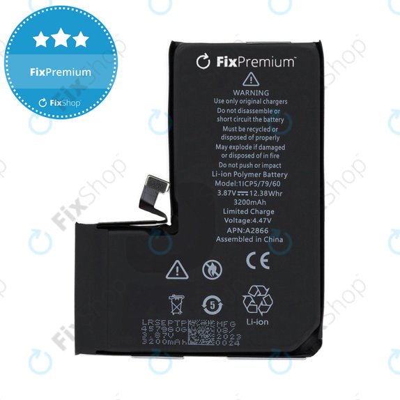 Μπαταρία για iPhone 14 Pro, A2866, 3200mAh, FixPremium