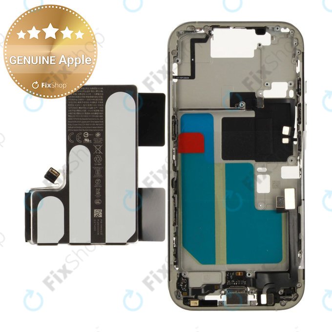 Μεσαίο πλαίσιο με μπαταρία για iPhone 16 Pro | White Titanium | ZD076-00690 | Genuine Apple