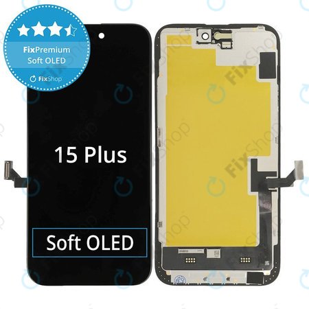 Οθόνη Soft OLED για iPhone 15 Plus - Τζάμι αφής + Πλαίσιο, DIAGNOSTIC