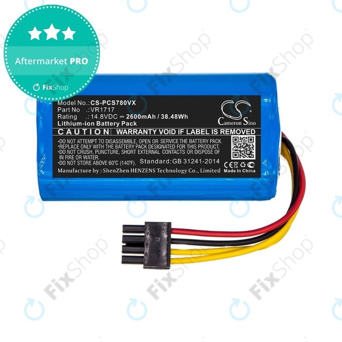Μπαταρία για Proscenic Cocoa Smart 780T, 790T, Summer P1s, P2s, VR1717, 14.8V, 2600mAh, HQ