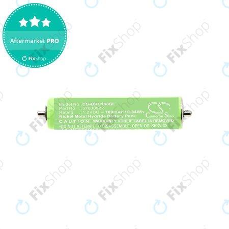 Μπαταρία για Braun 1000, 180, 2000, 3000, 4735, 5411, Cruzer1, Cruzer Z20, 700mAh, Ni-MH, 1.2V, 67030922, HQ
