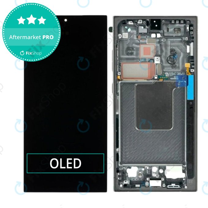 Συγκρότημα οθόνης για Samsung S24 Ultra, S928B, Titanium Black