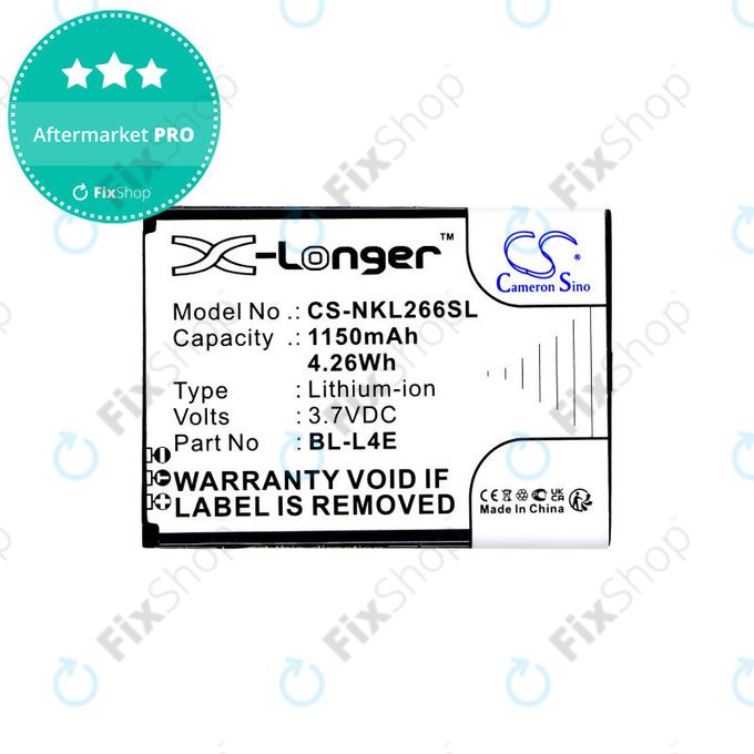 Μπαταρία για Nokia 2660 Flip 4G, 1150mAh, Li-Ion, 3.7V, BL-L4E, HQ