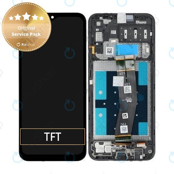 Οθόνη με οθόνη αφής για Samsung A14, A145R, GH81-23541A, GH81-23540A, (Black), Service Pack