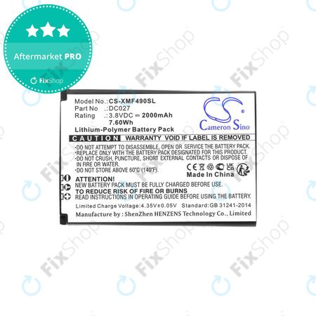 Μπαταρία για Xiaomi F490 4g, 2000mAh, Li-Pol, 3.8V, DC027, HQ
