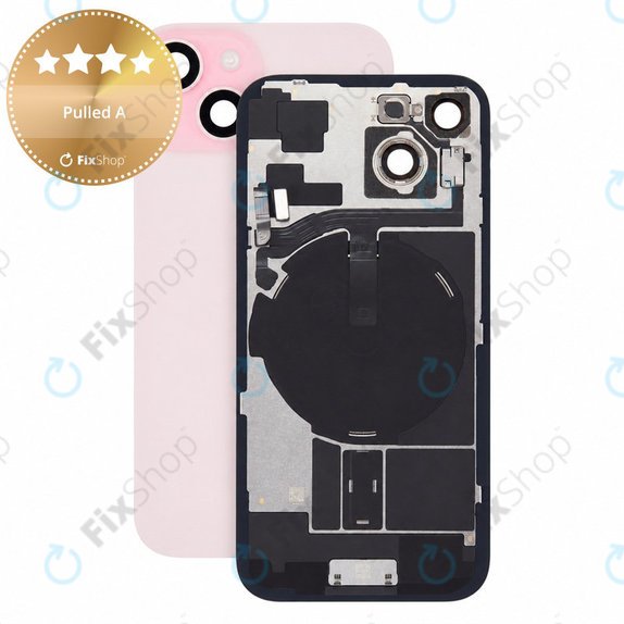 Γυαλί πίσω περιβλήματος για iPhone 15, Pink, Pulled A