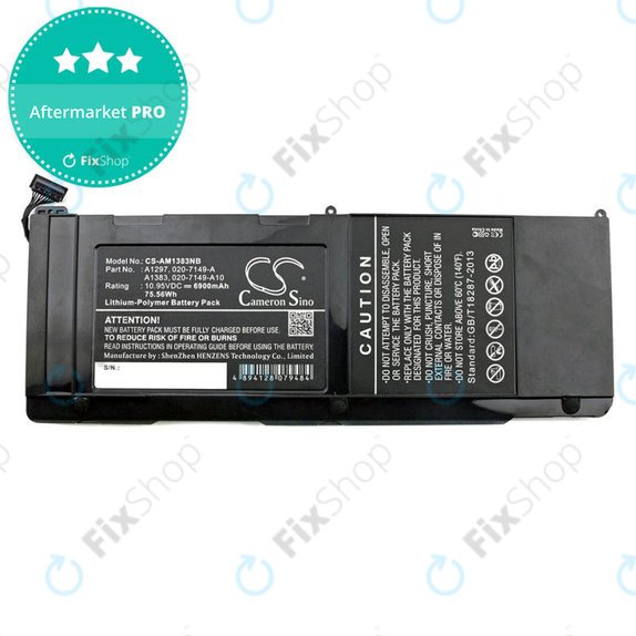 Μπαταρία για MacBook Pro 17", Μέσα 2010 – Τέλη 2011, A1297, A1383, 6900mAh, HQ