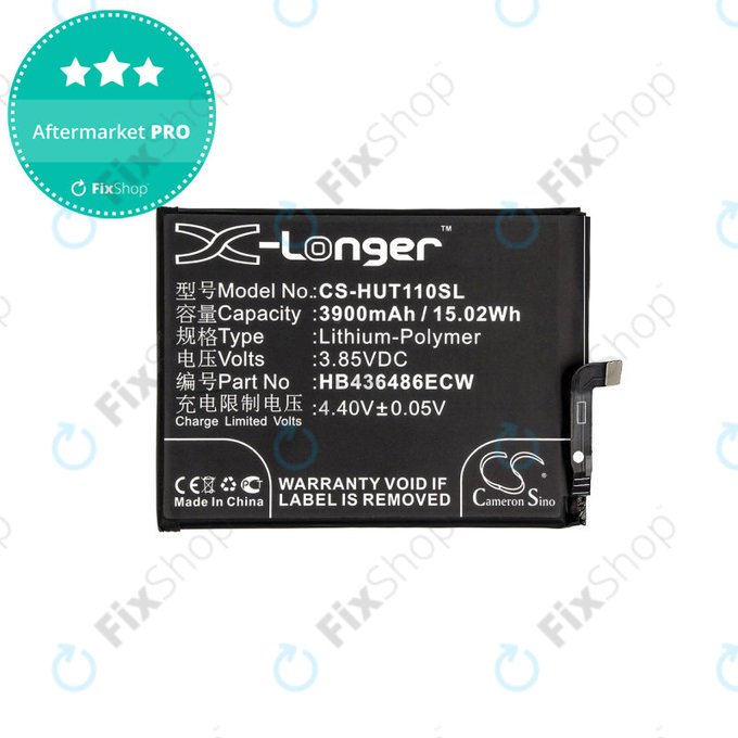 Μπαταρία για Huawei Mate 10 Lite, Honor View 20, 3900mAh, Li-Pol, 3.85 V, HB436486ECW, HQ