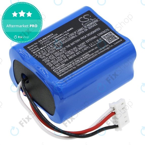 Μπαταρία για iRobot Braava 2000, 300, 380, 380T, 381, 390, Mint 5200, Mint Plus 5200, Proscenic JOJO Professional, GPRHC202N026, 4409709, W206001001399, 7.2V, 1500mAh, HQ