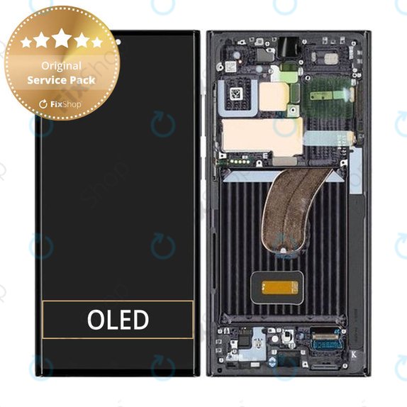 Συγκρότημα οθόνης για Samsung S23 Ultra, S918B, Phantom Black