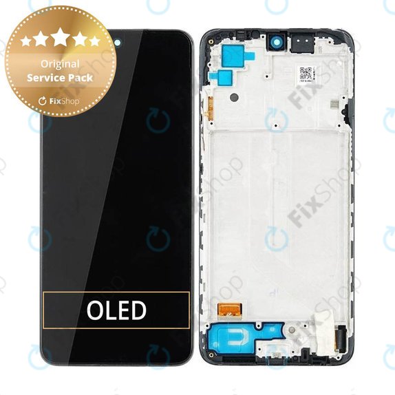 Συγκρότημα οθόνης για Xiaomi Redmi Note 10, Onyx Gray, Genuine Service Pack