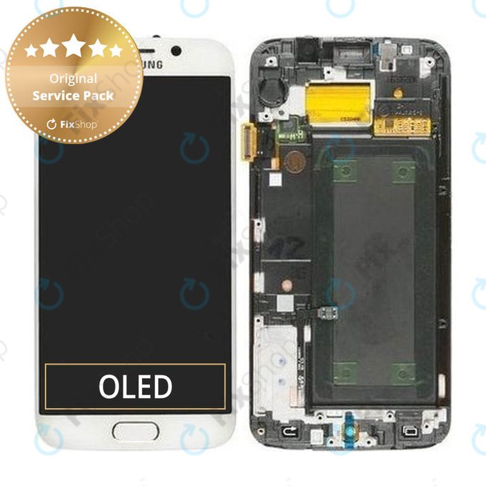 LCD Display Assembly για Samsung S6 Edge | G925F | GH97-17162B | GH97-17317B | GH97-17334B | White Pearl | Service Pack