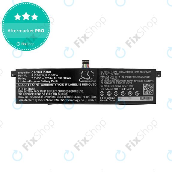 Μπαταρία για Xiaomi Inchmi Aair 13.3, Xiaomi Mi Notebook Air 13.3 2018, 5250mAh, Li-Pol, 7.6V, R13B01W, HQ