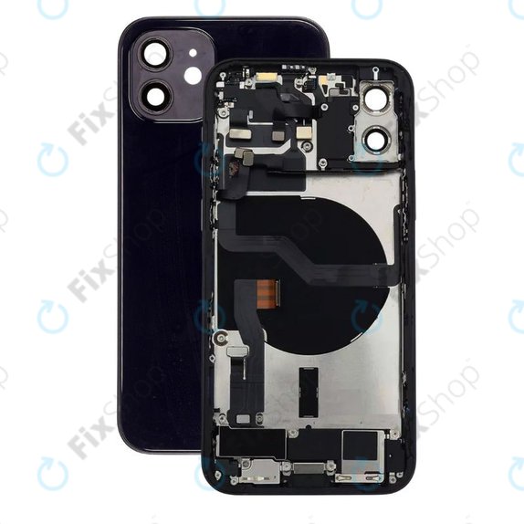 Πίσω Κάλυμμα με Μικρά Ανταλλακτικά για iPhone 12 | Μαύρο | Black